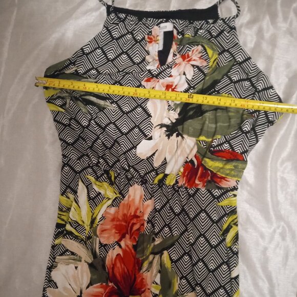 White House Black Market women's maxi multicolor floral sleeveless dress size M - Picture 4 of 7